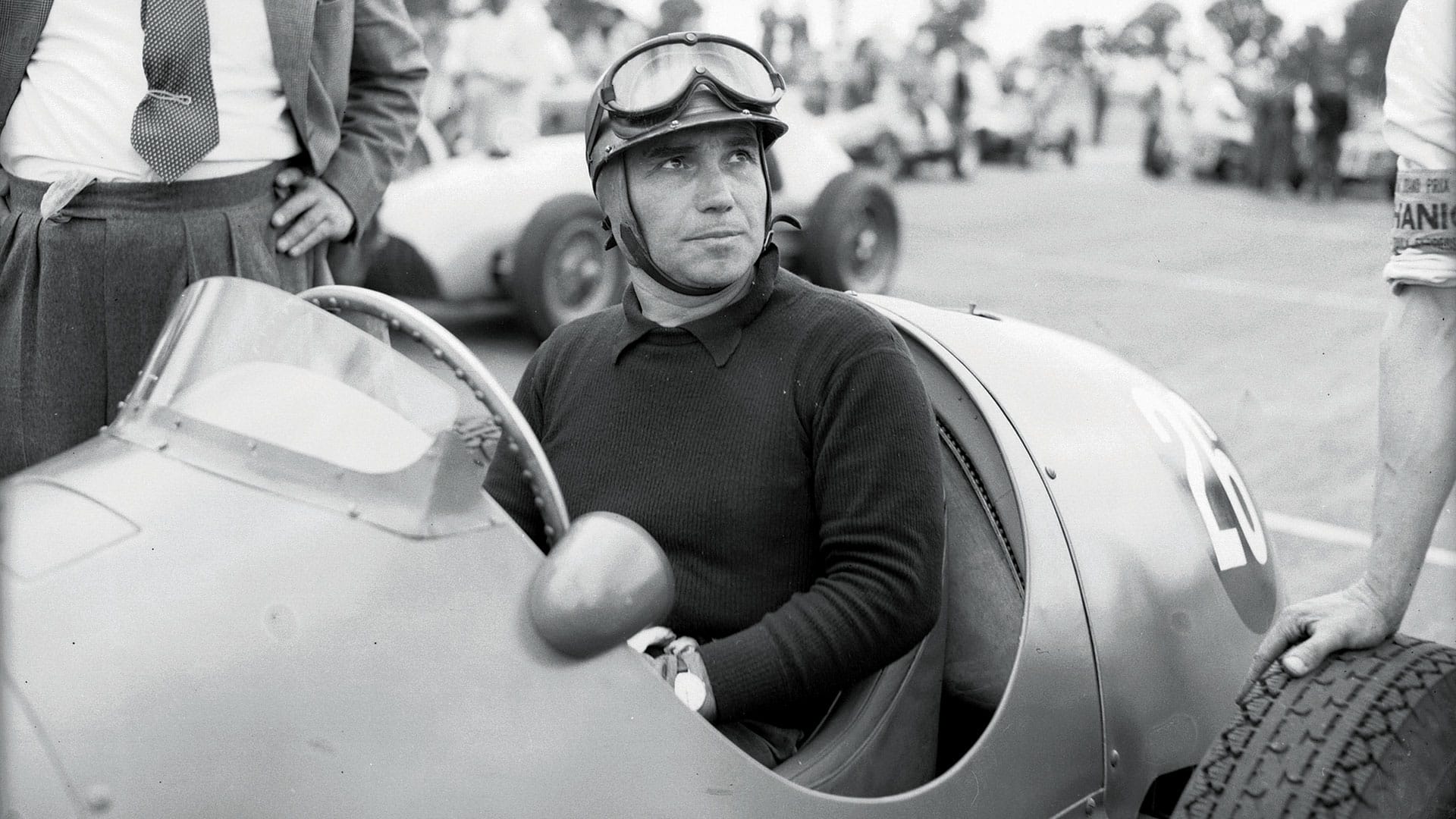 Piero Taruffi behind the wheel