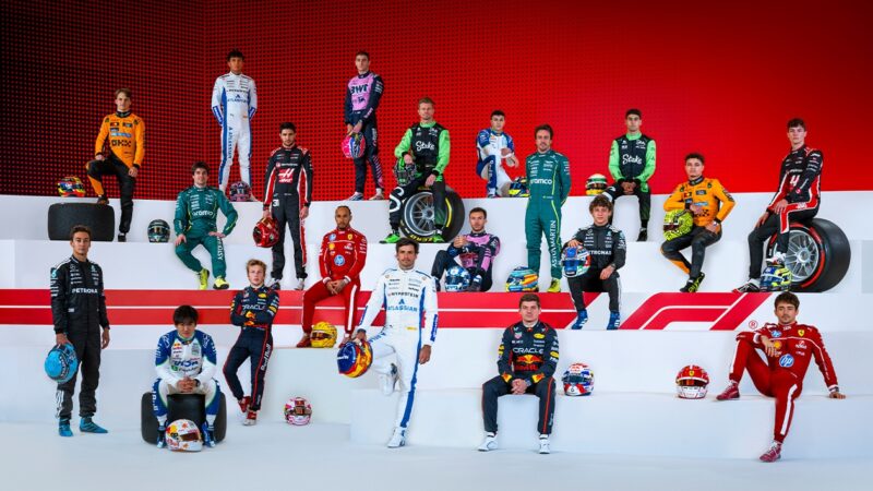 2025 F1 drivers photoshoot