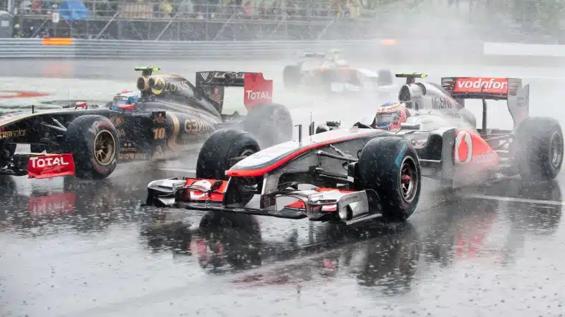 2011 Canadian GP Button on track