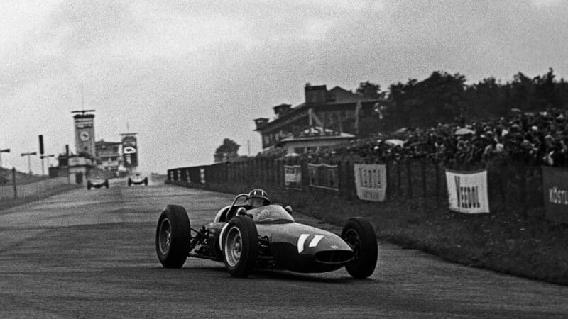 Graham Hill leads Gurney and Surtees 1962 German GP