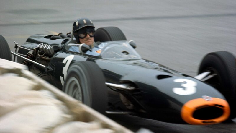 Graham Hill racing at 1965 Monaco GP