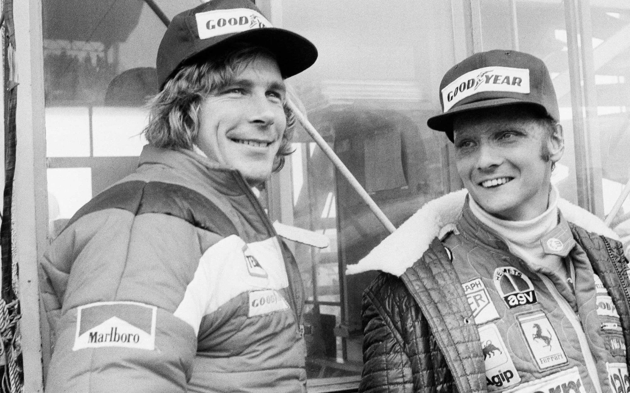 James Hunt and Niki Lauda hanging out