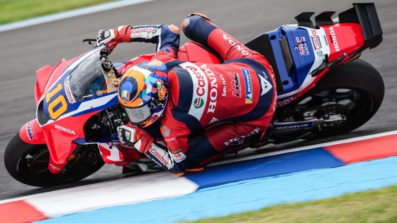 Luca Marini cornering in 2025 MotoGP Argentine GP