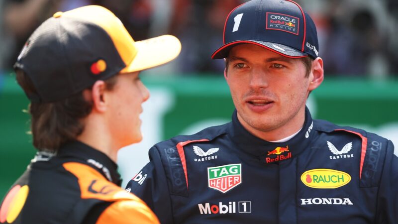 Max Verstappen with Oscar Piastri