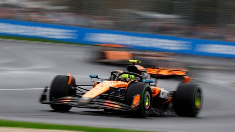 McLaren of Lando Norris in 2025 F1 Australian Grand Prix