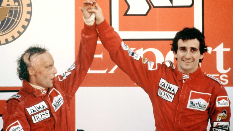 Niki Lauda and Alain Prost