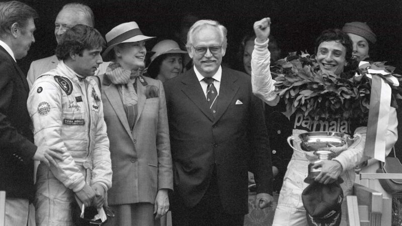 Riccardo Patrese podium 1982 Monaco GP Monte Carlo