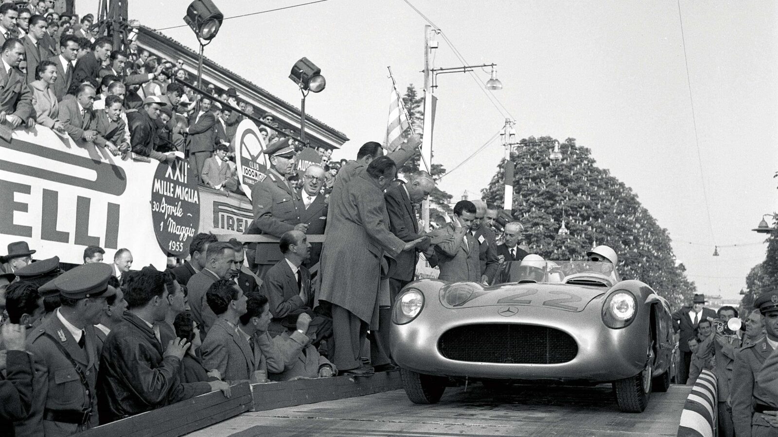 Stirling Moss and Denis Jenkinson Mercedes 300