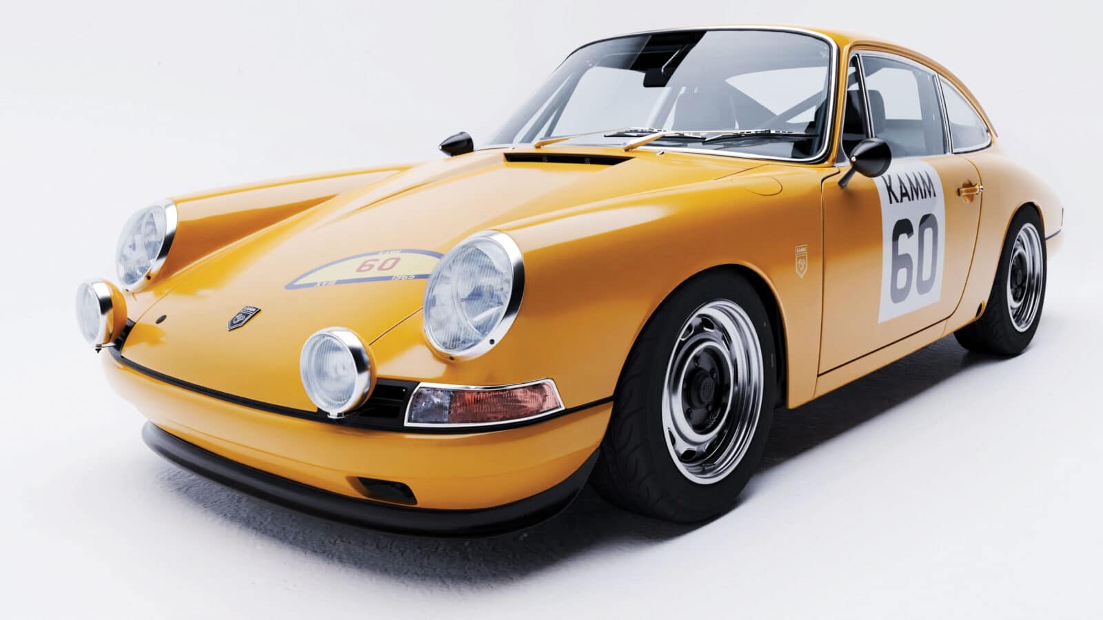 Bahama Yellow is a nod to the livery of the Scania Vabis rally Porsche 912 that competed in 1967