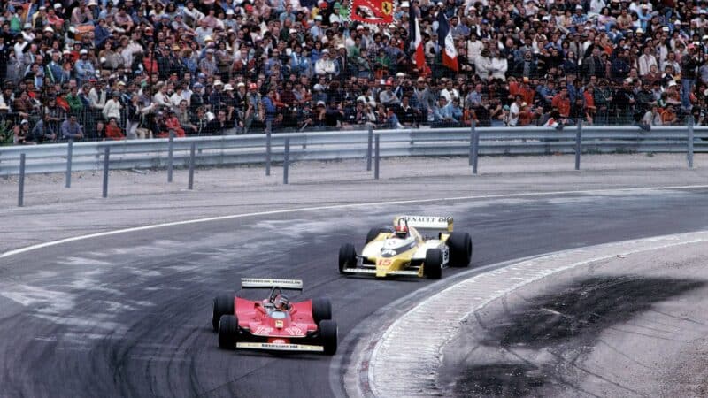 Villeneuve’s Ferrari vs Arnoux’s Renault