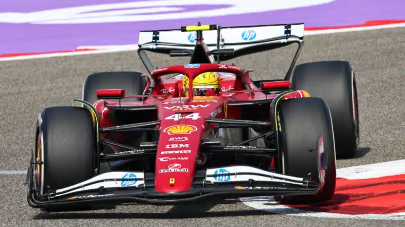 Lewis Hamilton during practice for the 2025 Bahrain Grand Prix.
