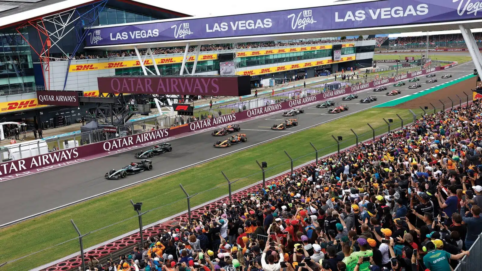 An all Mercedes front row last year as a brilliant British GP
