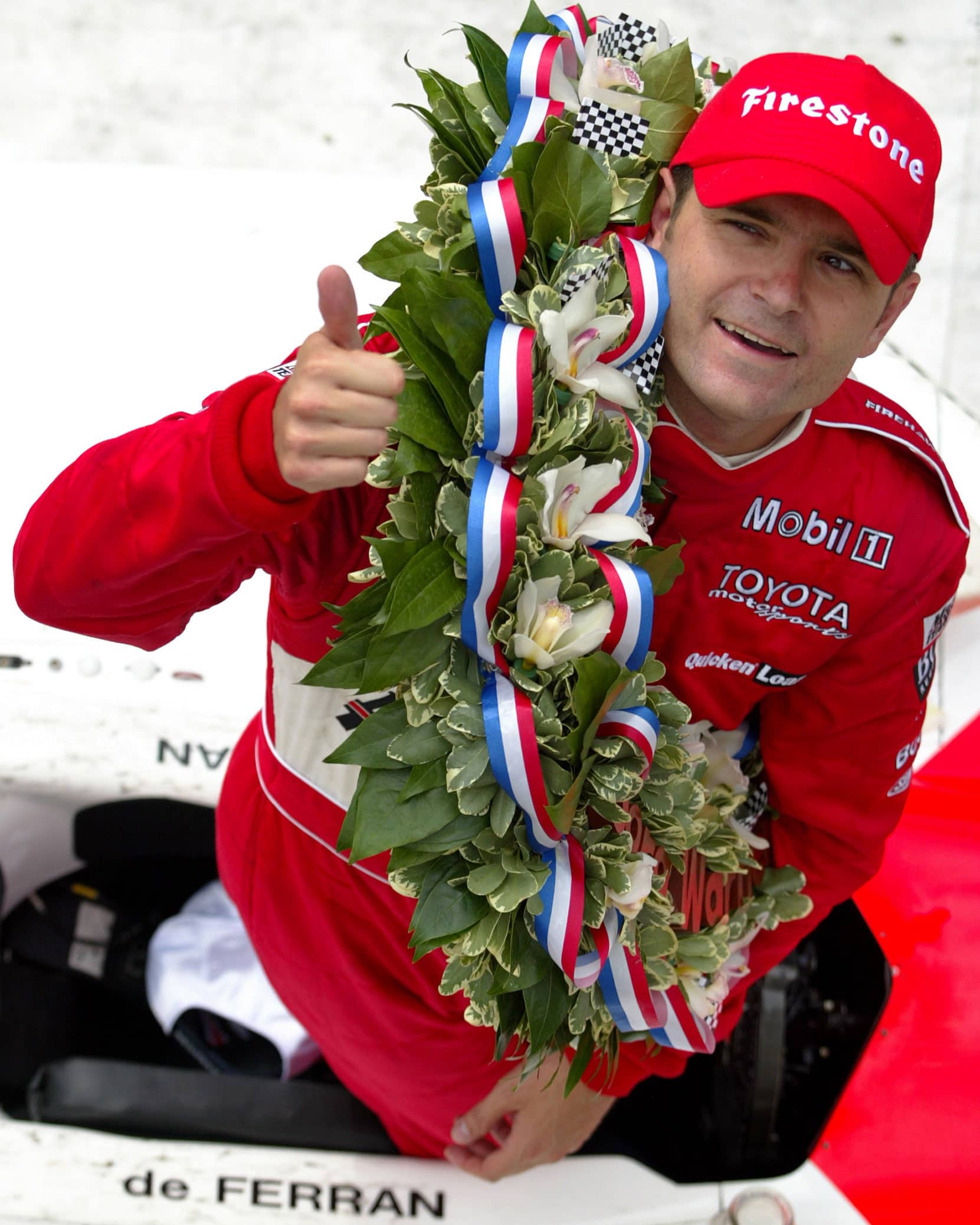 De Ferran celebrates