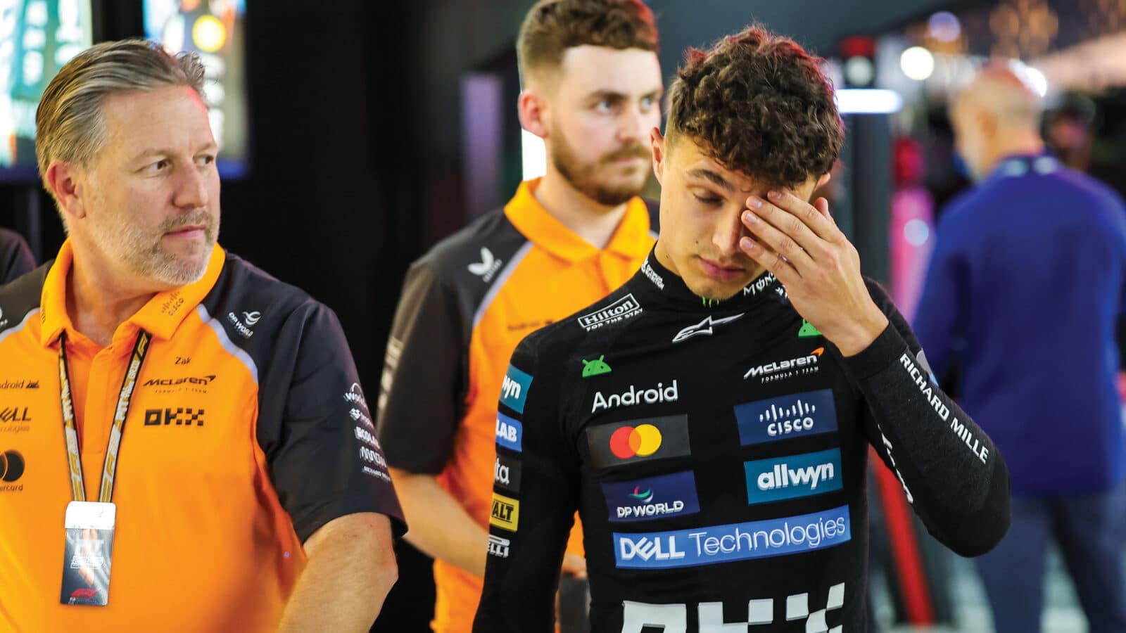 Norris leaves the Jeddah medical centre after his qualifying crash