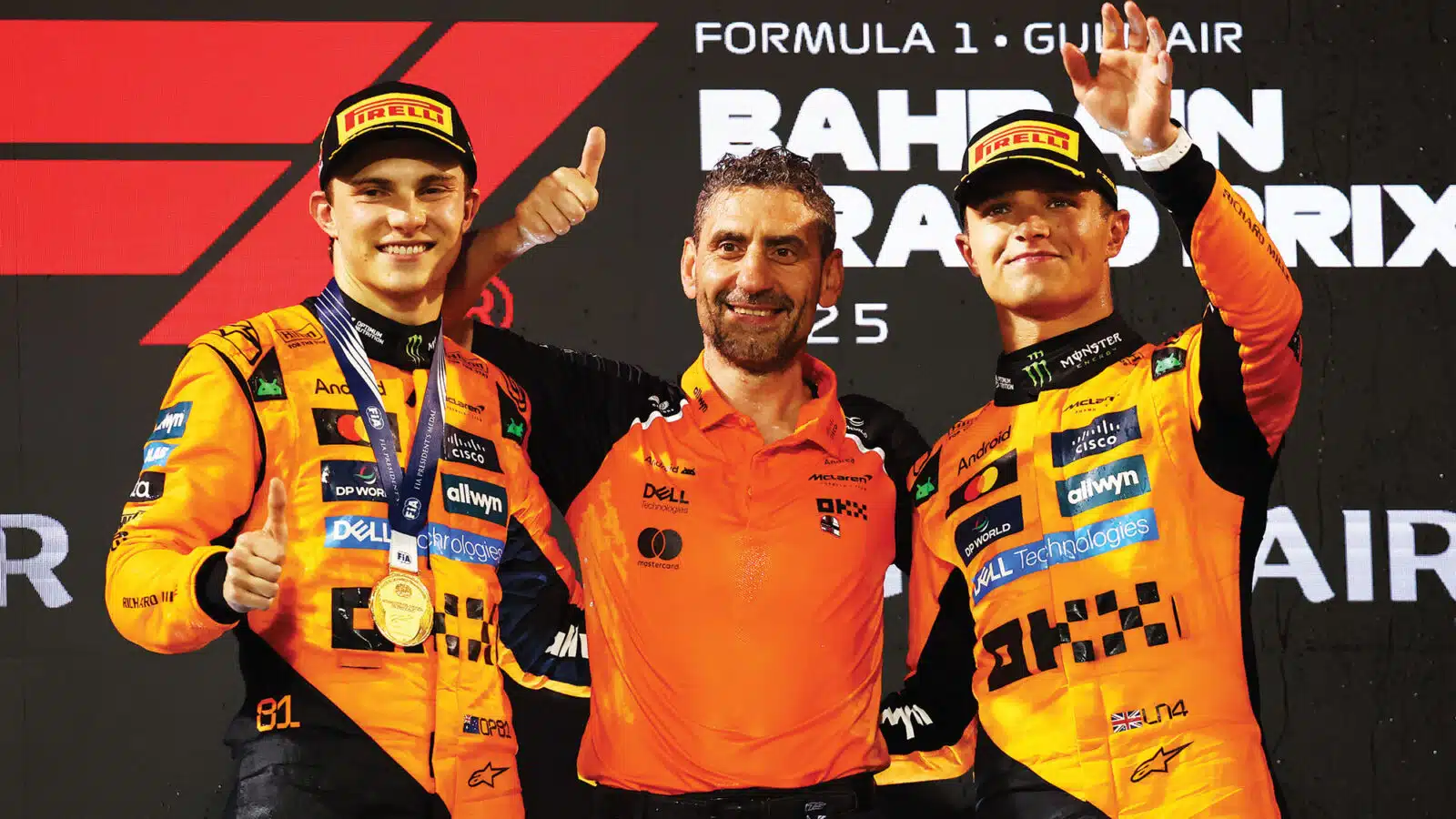 Lando Norris and Oscar Piastri post Bahrain 2025