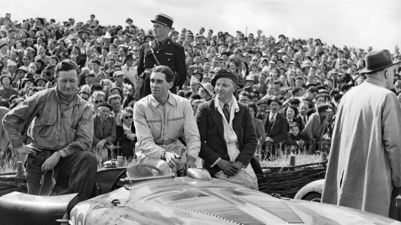 Peter Walker with Peter Whitehead Le Mans Jaguar XK-120C of 1951