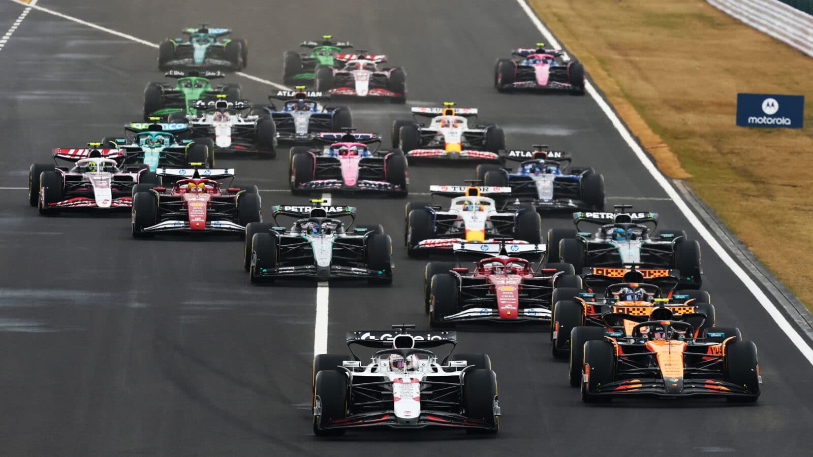 At the Japanese Grand Prix Max Verstappen upset the McLaren stranglehold of 2025 – here leading from pole