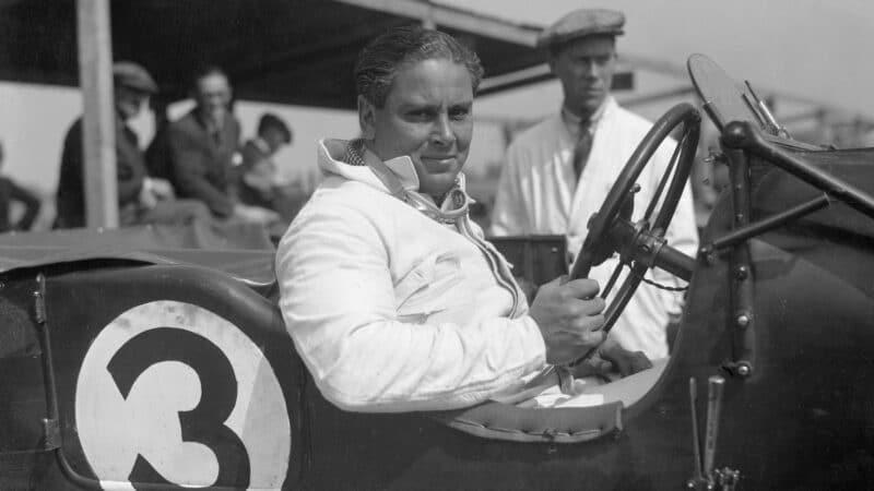 Woolf Barnato behind the wheel