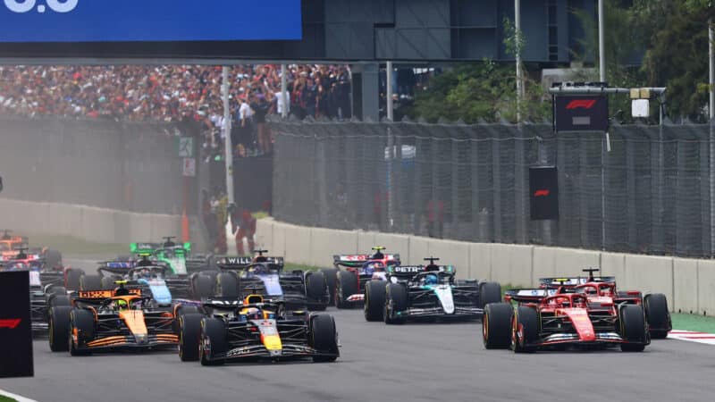 The start of the 2024 Mexican GP