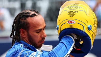 Lewis Hamilton before the 2025 Miami Grand Prix