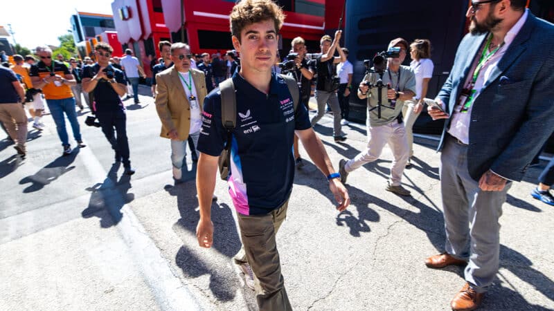Franco Colapinto in Imola paddock for the 2025 F1 Emilia Romagna Grand Prix