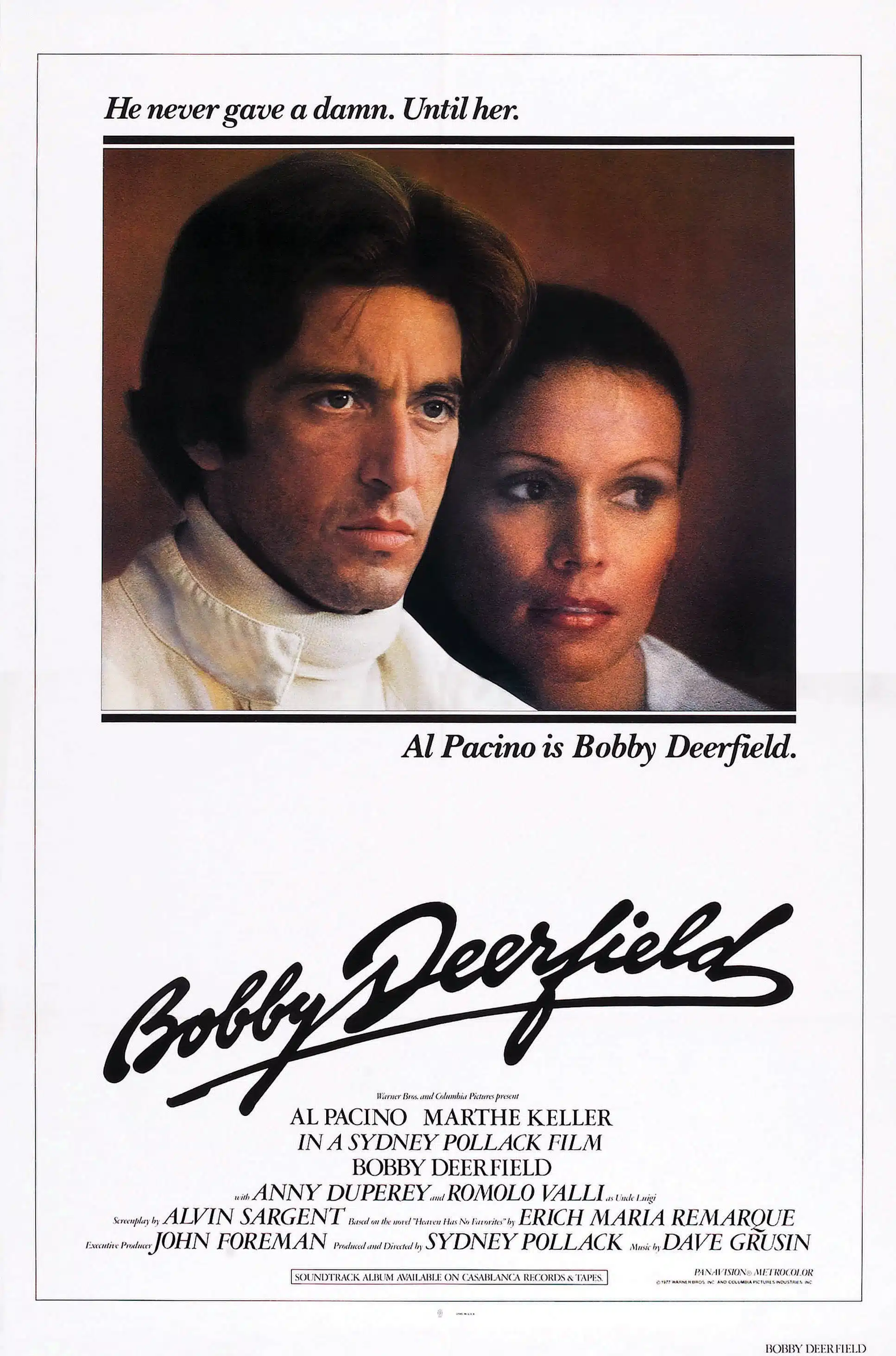 Left: Al Pacino was at the height of his powers in 1977 when cast as Bobby Deerfield, a wistful racer in this romantic drama. But even he and clips from the '76 F1 season couldn't rescue a cliché-rich plot