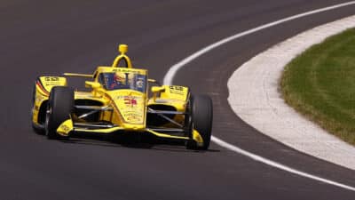 Scott Mclaughlin during the practice session for the fast twelve prior to qualifications for the NTT IndyCar Series Indianapolis 500