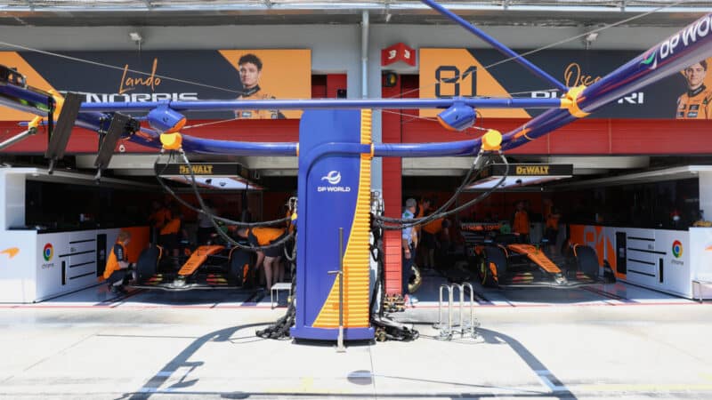 McLaren garage at the Monaco GP