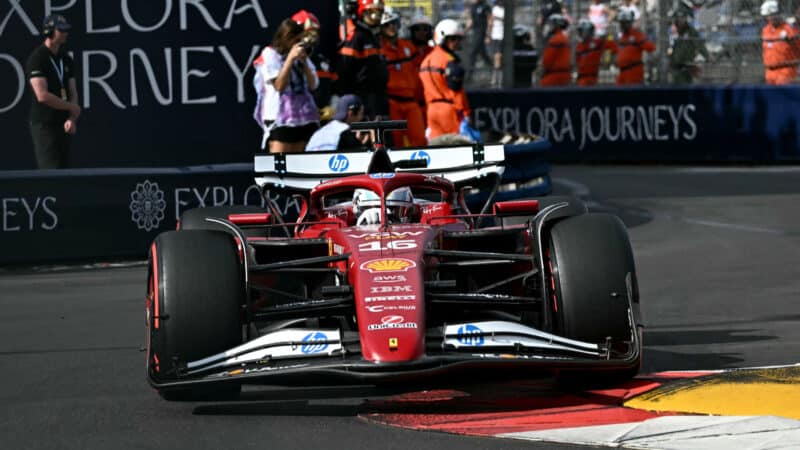 Charles Leclerc during Monaco GP practice
