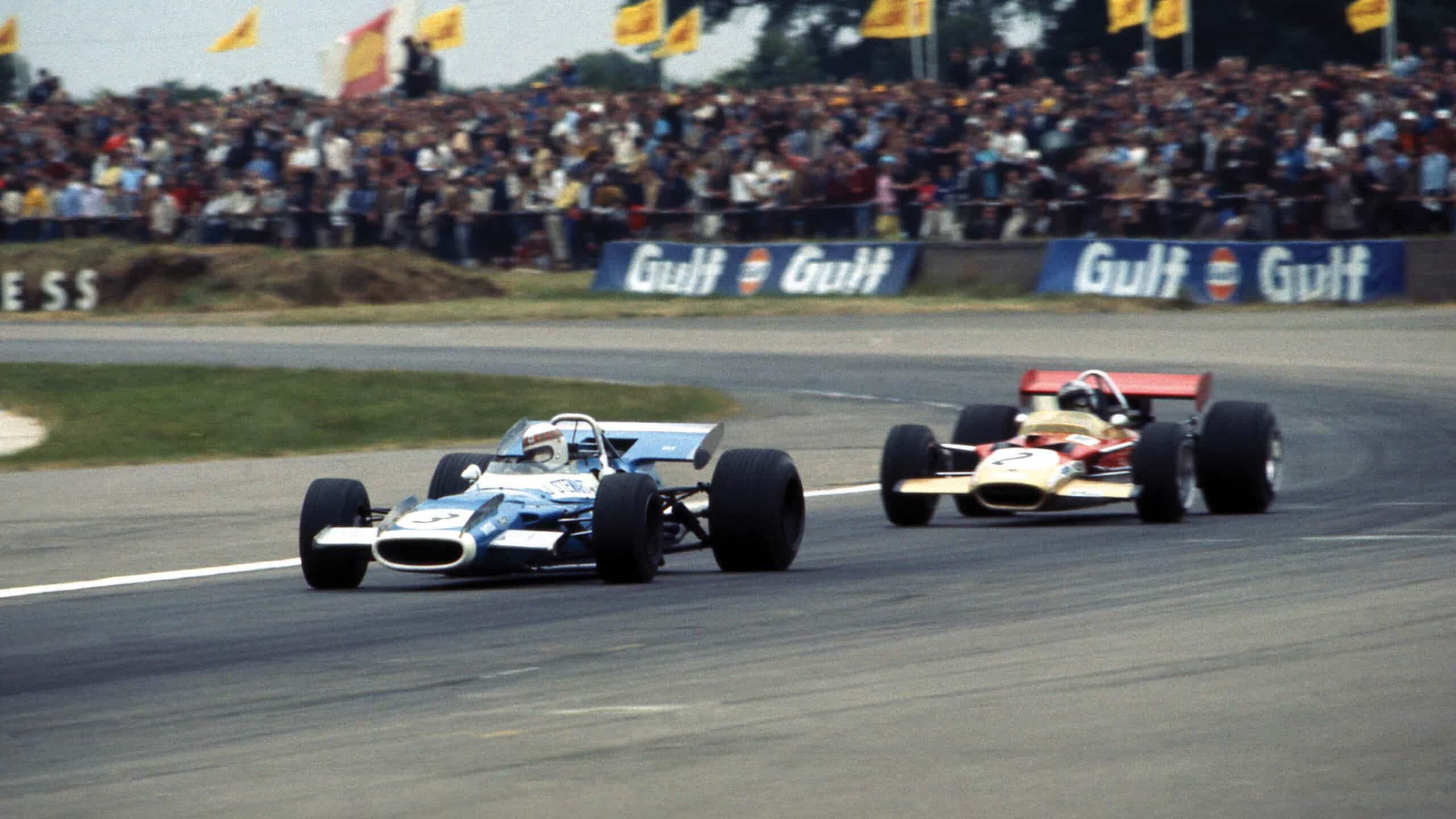 Jackie Stewart and Jochen Rindt battle at Silverstone