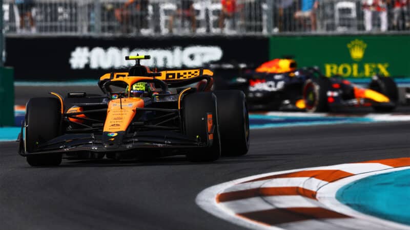 Lando Norris McLaren Max Verstappen Red Bull 2024 Miami GP