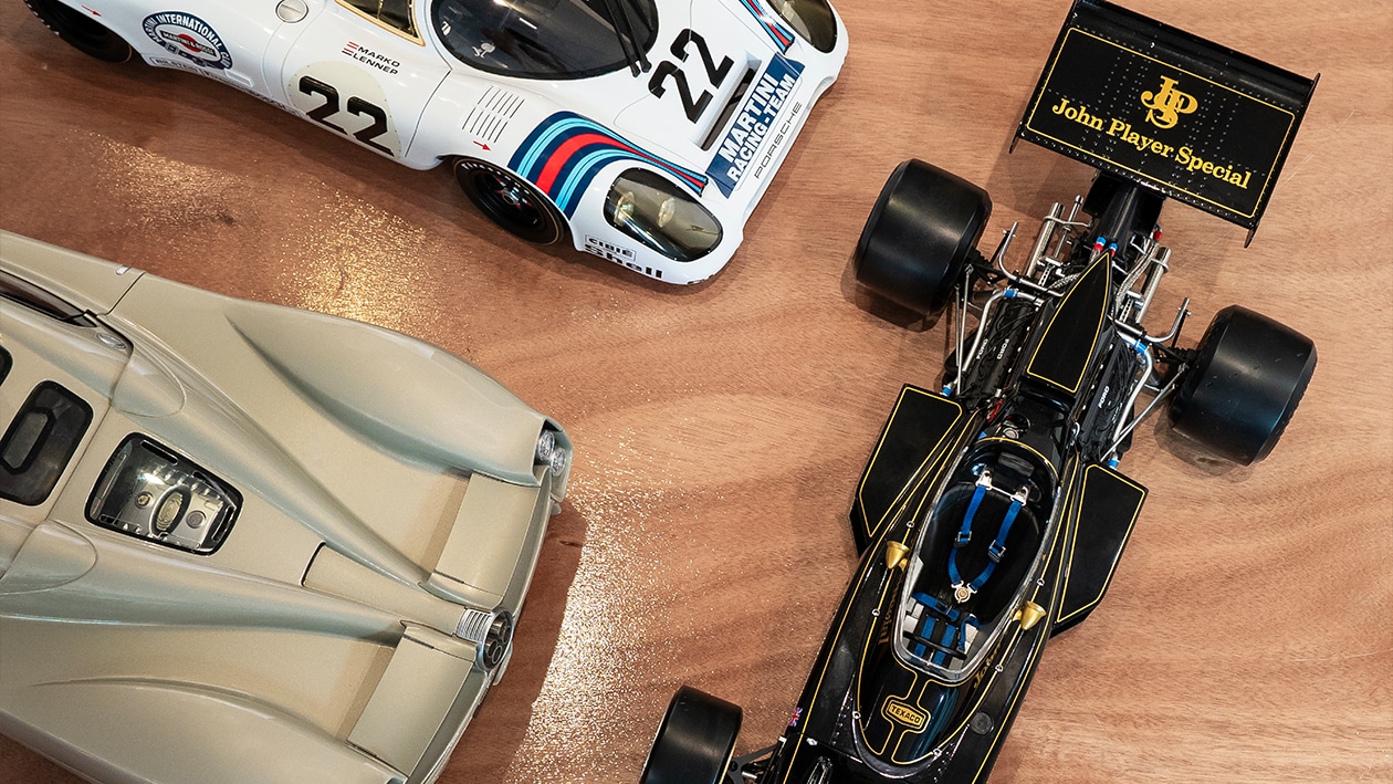 Overhead view of Pocher models