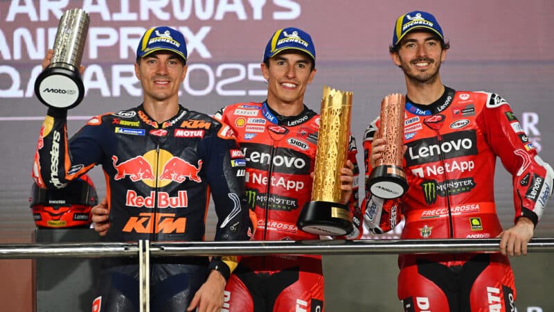 Podium at 2025 Qatar GP MotoGP
