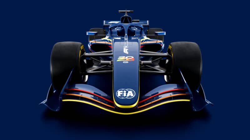 Render of a 2026 F1 car