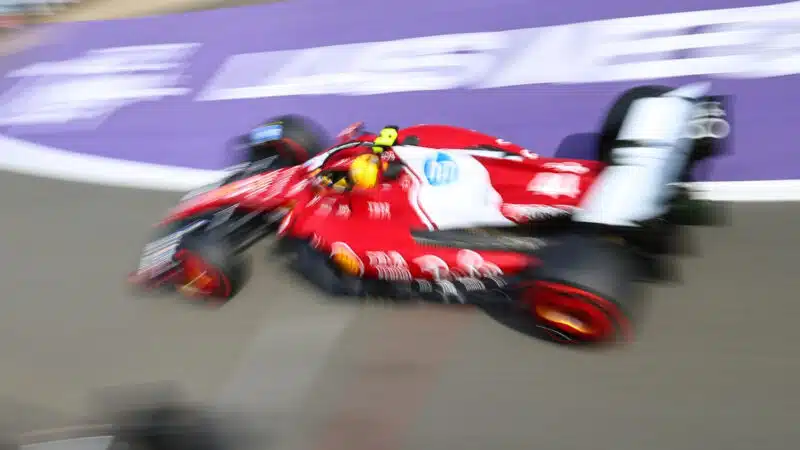 Lewis Hamilton (Ferrari) during practice for the 2025 British Grand Prix