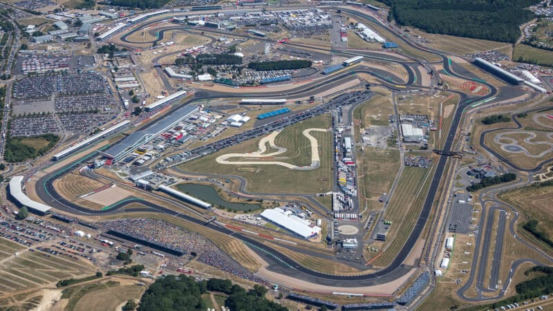 Aerial view of Silverstone circuit