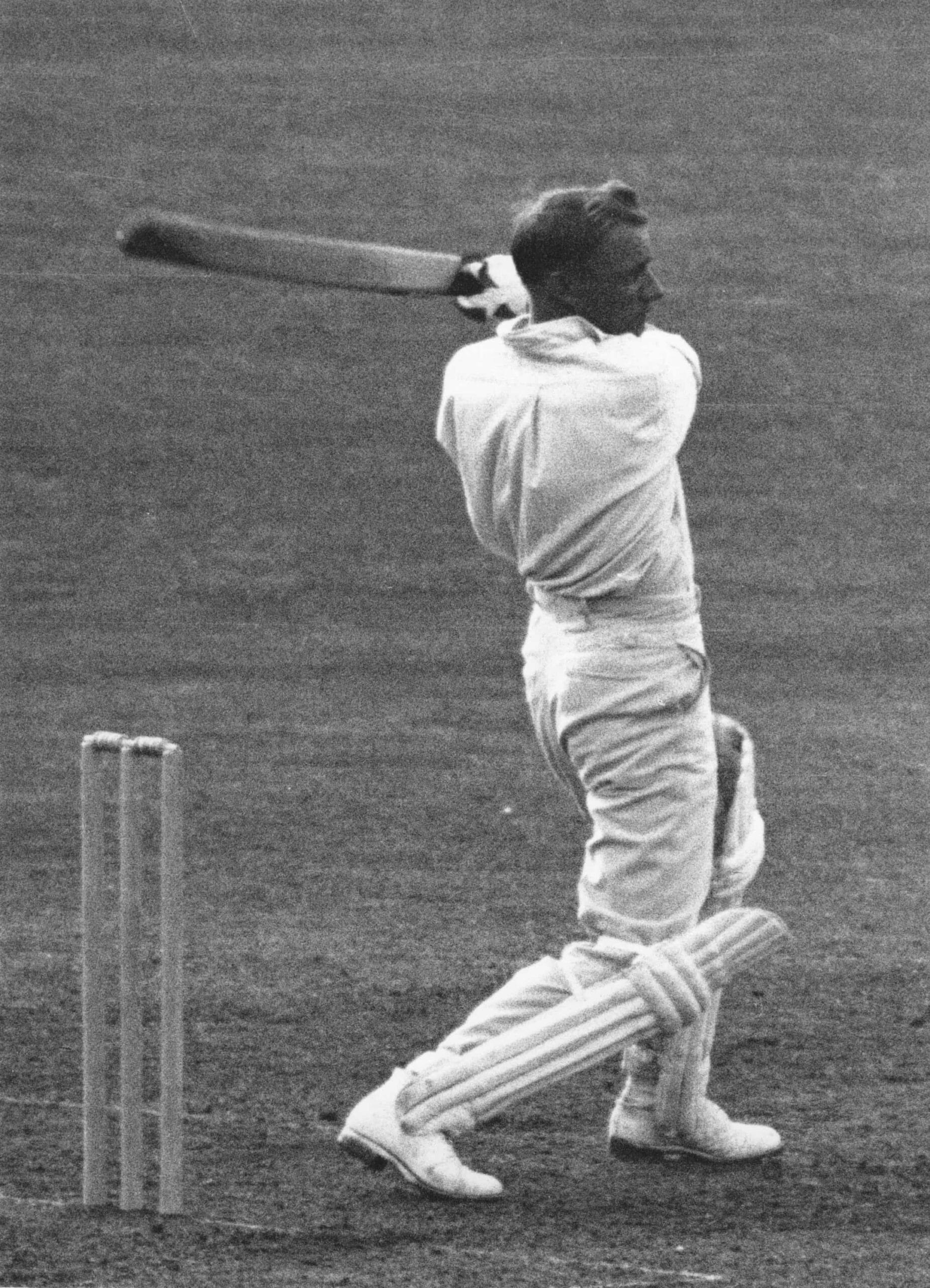 Don Bradman swinging bat