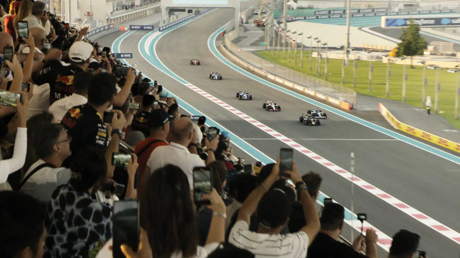 F1 movie scene on track