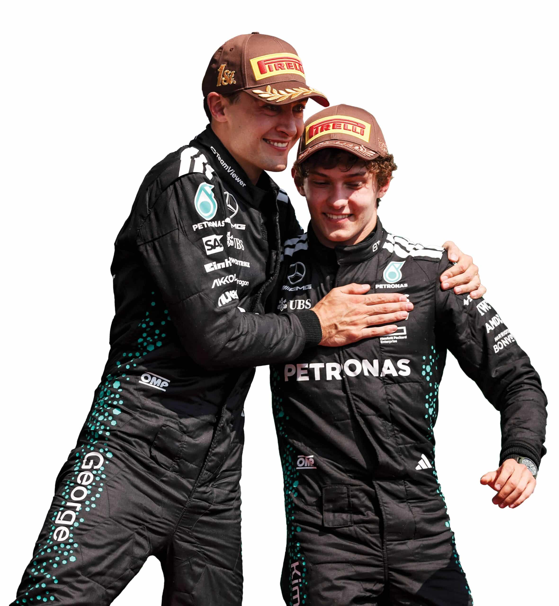 George Russell and Kimi Antonelli