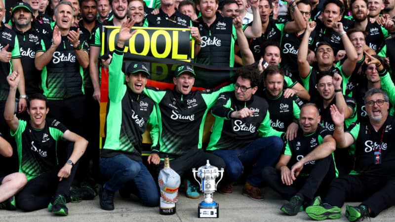 Sauber celebrates at the British GP