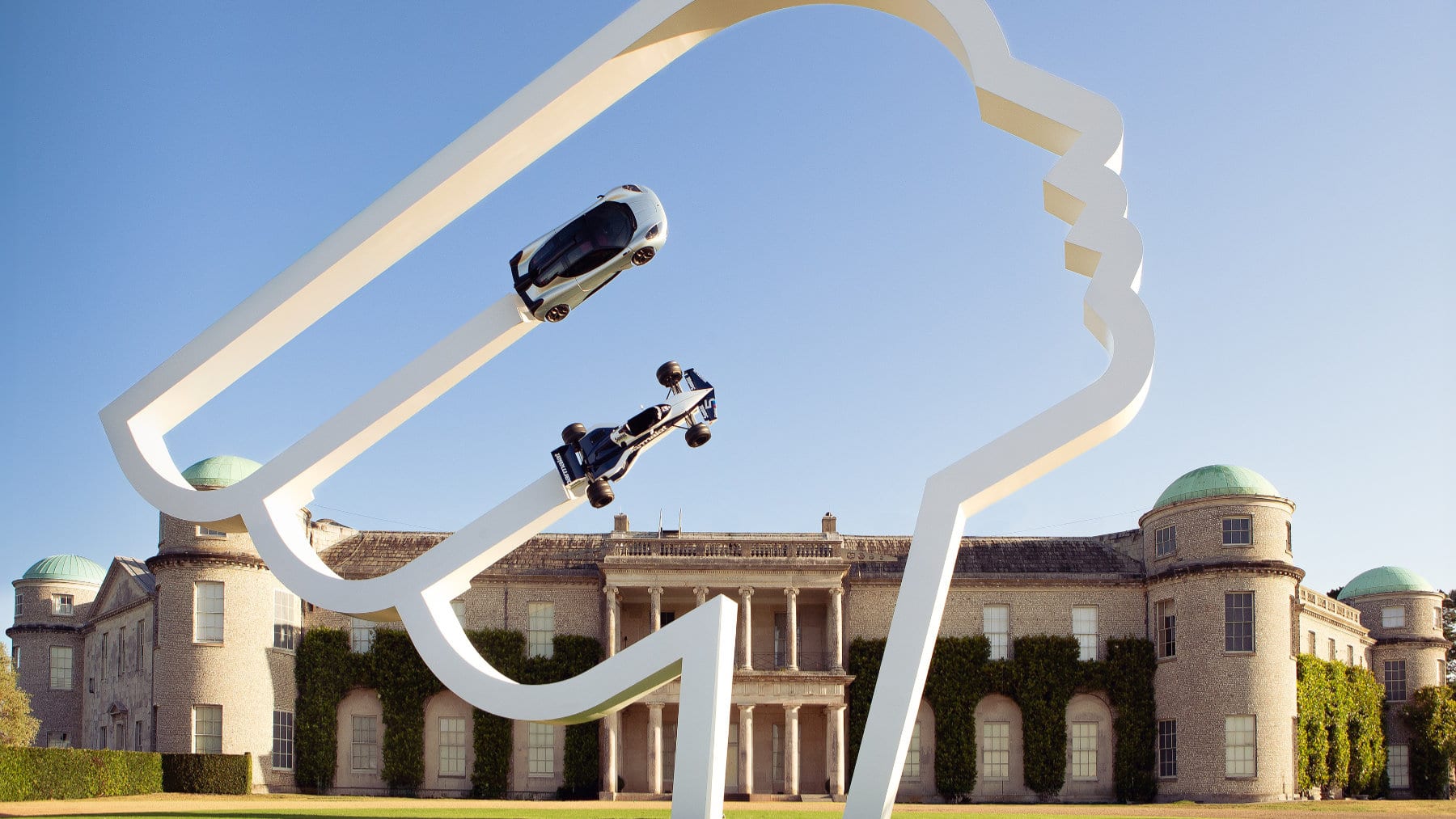 Gordon Murray Automotive Central Feature outside Goodwood House for the 2025 Goodwood Festival of Speed