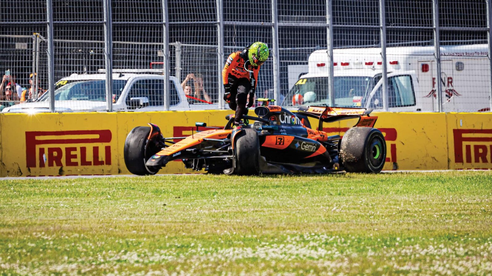 Lando Norris crash in Canada