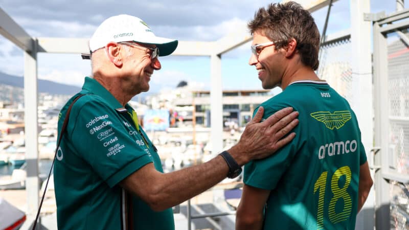 Adrian Newey with Lance Stroll in Monaco