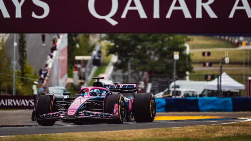 Alpine F1 car in 2025 F1 Hungarian Grand Prix