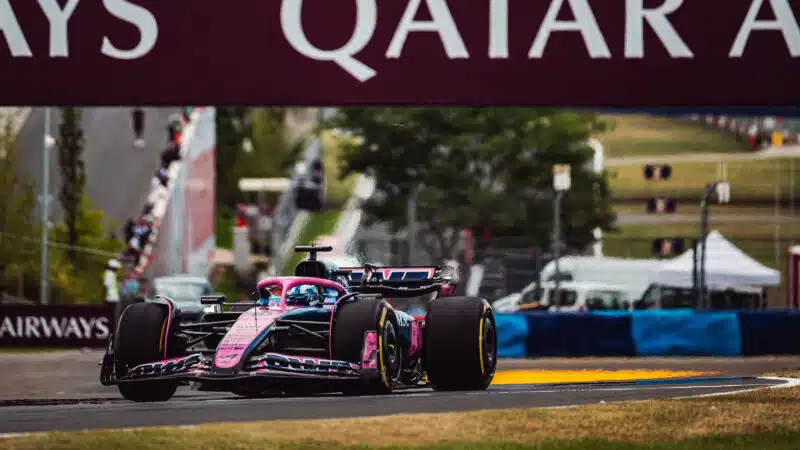 Alpine F1 car in 2025 F1 Hungarian Grand Prix