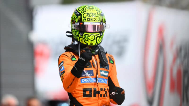 Race winner Lando Norris