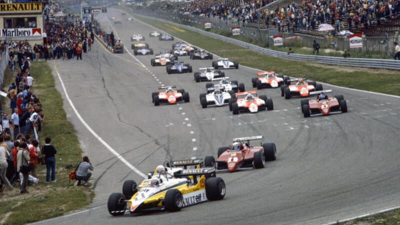 The start of the 1982 Dutch GP