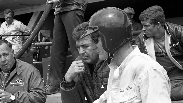 Miles aboard a Shelby Cobra in 1965