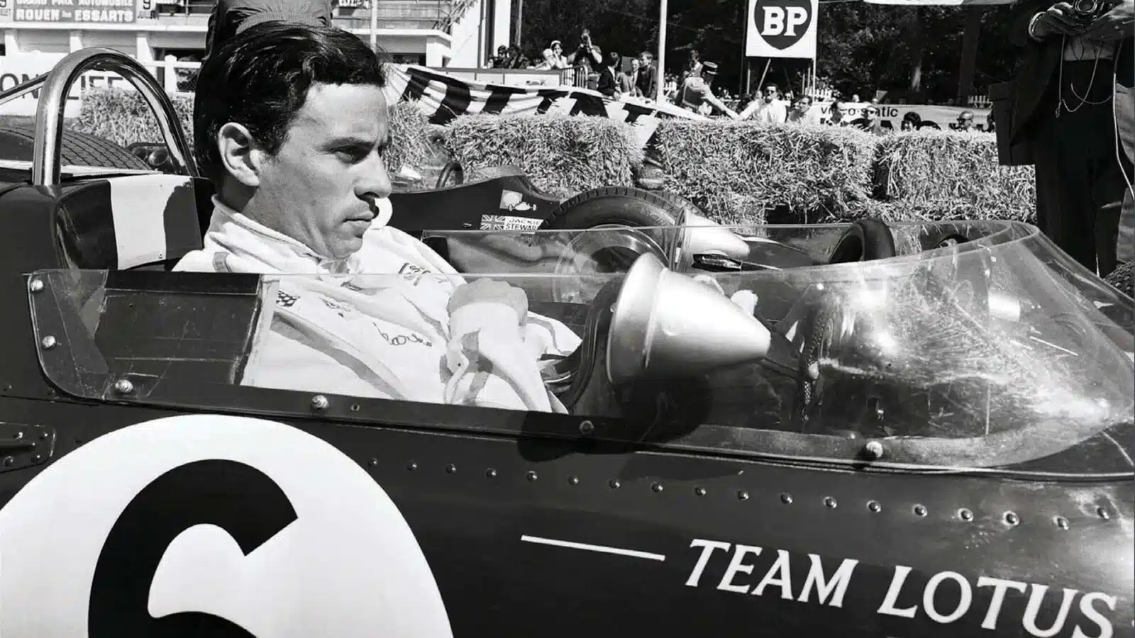 Jim Clark behind the wheel