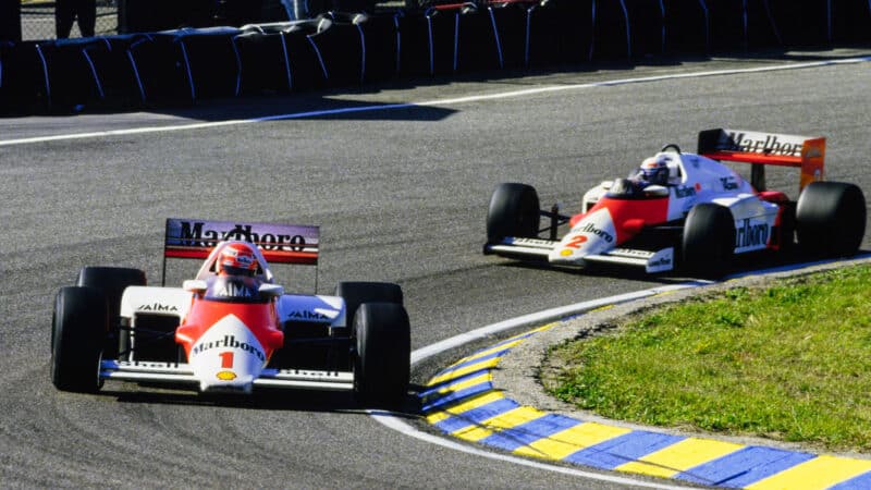 Niki Lauda Alain Prost McLaren 1985 Dutch GP